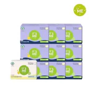 [잇츠미] NEW 슬림 유기농 순면커버 생리대 수퍼롱 오버나이트 6P x9개+롱라이너 20P x1개