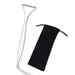 2-in-1 침술 펜, 스테인리스 스틸 지압 펜 스틱 및 구아 샤 스크레이퍼, 듀얼 엔드 근막 반사 요법 압력 포