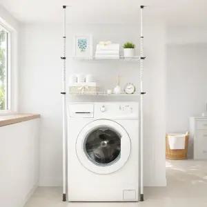 보노 세탁기 선반 2단 (블랙) 세탁기 위 수납 공간 활용