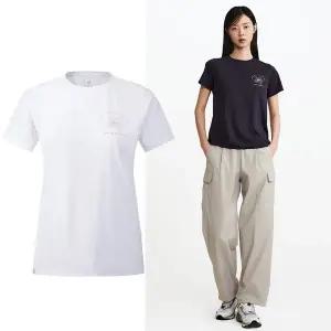 [블랙야크](김해점)여성 레저 등산 티셔츠 여성 플라워 그래픽 반팔티 1BYRTMU508