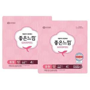 [좋은느낌] 좋은느낌 오리지널 울트라 날개 자판기용 생리대 중형 4Px2팩