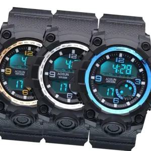 (올핀)방수 전자시계 남성 남자 학생시계 AO-1901B