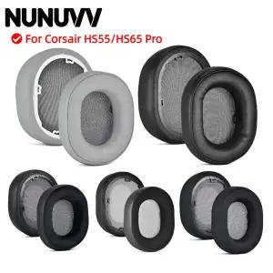 플라스틱 버클이있는 NUNUVV 교체 용 이어 패드 Corsair HS55/HS65 Pro 헤드셋 이어 패드 수리 부품 용 업