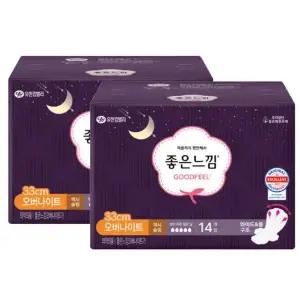 [좋은느낌] 좋은느낌 오리지널 맥시슬림 33cm 오버나이트 14Px2팩