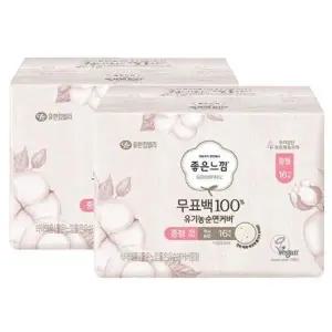 [좋은느낌] 좋은느낌 무표백100 유기농순면커버 중형 16Px2팩