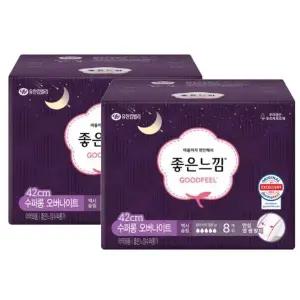 [좋은느낌] 좋은느낌 오리지널 맥시슬림 42cm 수퍼롱 오버나이트 8Px2팩