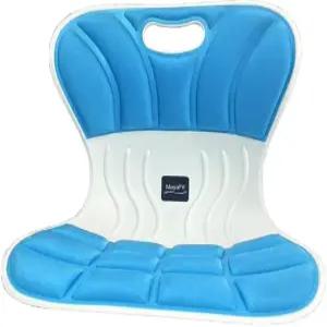 마야핏 인체공학적 요추 지지 쿠션 파란색 460mm x 440mm 340mm 대형 사무용 의자 및 카시트 자세 교정
