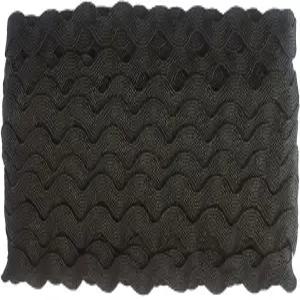 재봉 액세서리 공예용 릭 랙 트림 6mm 25야드 웨이브 굽힘 프린지 트림(블랙 260601)