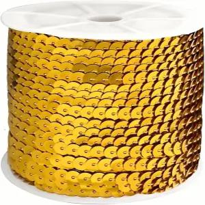 Fbshicung 6mm*100야드/롤 세퀸 트림 원형 플랫 스트립 공예 및 재봉 드레스 의상 장식 헤드밴드