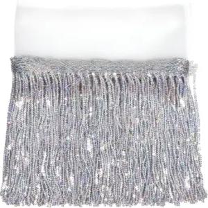 5야드 재봉 프린지 트림 실버 스팽글 레이스 태슬 DIY 드레스 공예용 폴리에스터 장식 테이프 홈 스테이지