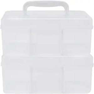 Xbopetda 구급 상자 및 반려동물 주사용 보관함 플라스틱 의약품 키트 케이스 비어 있음 잠금 뚜껑