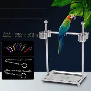 앵무새 횟대 놀이터 고정 스테인리스 스탠드 대형 애완조