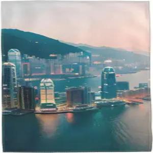 여행 필수품에 다용도로 사용할 수 있는 YANYU 홍콩 프린트 목욕 타월 퀵 드라이 경량 흡수제