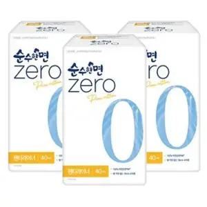 [순수한면] 깨끗한나라 순수한면 제로 Zero 롱라이너 40Px3팩