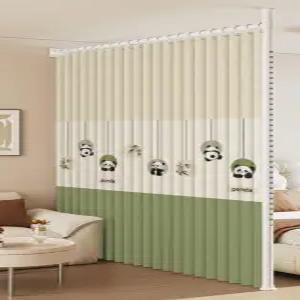 무타공 공간분리 커튼 가림막 파티션 가리개 벽설치