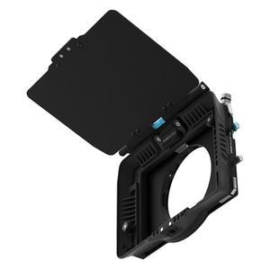 콘도르 블루 | 4x5.65 매트 박스 인디 키트 필터 2개, 전면 하중 1개, 트레이 1개 포함 클램프 온 선쉐이드 후드, 플레어 컨트롤 및 시네마 렌즈 카메라 리그용 조명 블랙