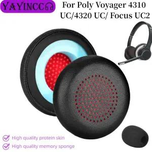 YAYINCC 교체 용 이어 패드 쿠션 이어 패드 귀마개 Poly Voyager 4310 UC/4320 UC/ Focus UC2 게임용 헤드