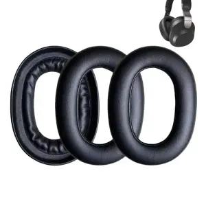 자브라 이볼브2 85 H 무선 헤드셋용 이어패드 교체 단백질 가죽 이어패드 쿠션 - 1쌍 블랙