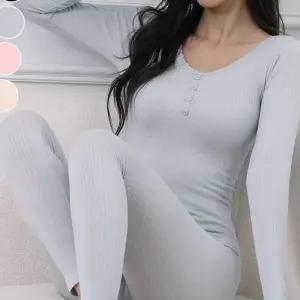 (올핀)여자 골지 레이스 내복 상하세트 ELC-1019