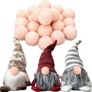 Civaner 24개 Gnome Nose 울 펠트볼 공예품 미니 내추럴 폼 인형 액세서리 크리스마스 할로윈 DIY 펠트링