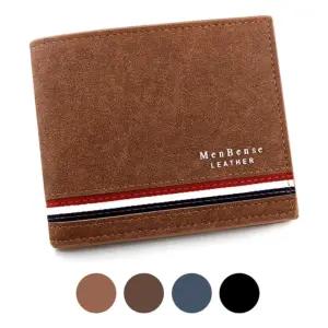 S모아 클래식 빈티지한 심플 배색 라인 캐주얼 남성 반지갑