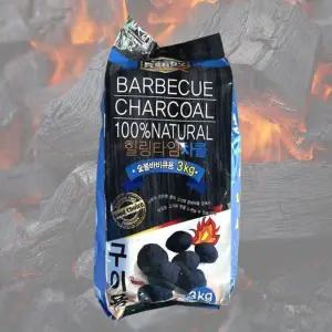 힐링타임 KU36OQ95 캠핑 차콜 브리켓 숯불바베큐용 구이용3kg