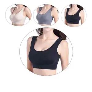 아내선물 통풍이 잘되 입기 편한 여성 심리스 탑 브라 X 4장