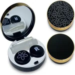 리네틱스 패션 케어 4-in-1 경량 휴대용 콘택트렌즈 케이스 키트(거울 포함) 여행 솔루션 병과 핀셋이