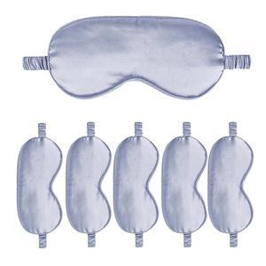6PACK 실크 수면 마스크 새틴 암막 아이섀도 커버 여성용 부드러운 눈가리개 여행 선물