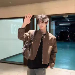 남사친 갈색 가을 빈티지 다운 코트 항공 푸피 숏 라이더복 맨투맨 점퍼 몰드 A2 OP3