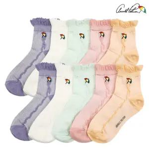 아놀드파마 여성 봄코디 패션 레이스양말 파스텔 단목양말 10켤레 세트