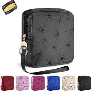 십대 소녀용 플레이넥센 생리대 가방 PU 가죽 보관 지갑용 탐폰 홀더(그레이)