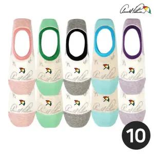 아놀드파마 여성덧신 캐주얼 페이크삭스 실리콘 벗겨짐 미끄럼 방지 양말 10족 세트