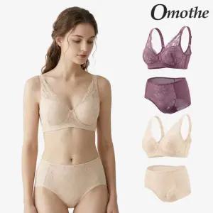 오모떼 올데이 에센셜 플로워레이스 브라팬티  4종 세트/B형