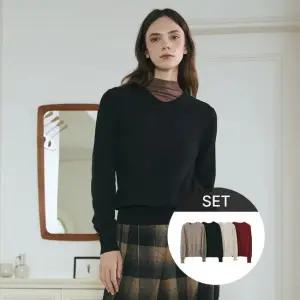 소프트 브이넥 니트 4종세트