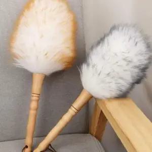 양모 먼지털이 양털 먼지털이개 먼지 흡착 청소 정전