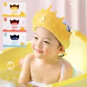 아기 귀마개 왕관 머리 유아 누카 샤워캡 헤어캡 샴푸 mYD4+4SJl