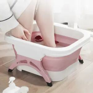 꿀편한 커버있는 접이식 롤링 족욕기 tbr3+8MzI