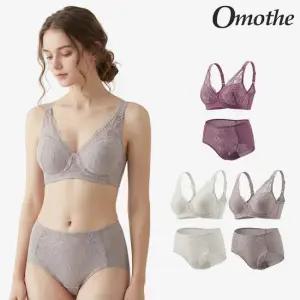 오모떼 올데이 에센셜 플로워레이스 브라팬티  6종 세트/A형