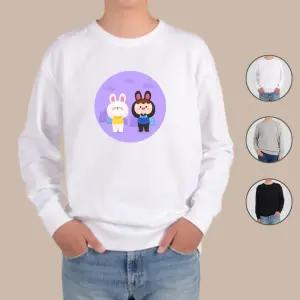 맨투맨 전색상 계묘년 토끼 부자되세요 프린트셔츠 scZ1+2KTX