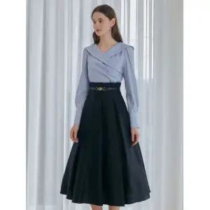 JJ지고트 드레이프 숄 칼라 플레어 원피스 GR3A0OP111 1154129