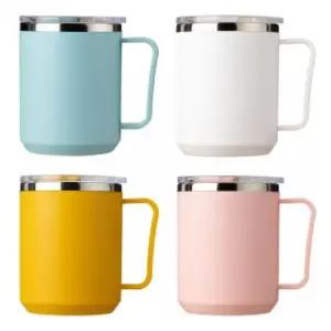 로하스 스텐 머그컵400ml(1개) 손잡이 뚜껑 머그