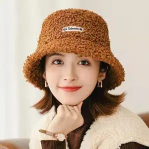 양털버킷햇 뽀글이모자 겨울방한모자 겨울 니트 캠핑 fJY2+1Sqz