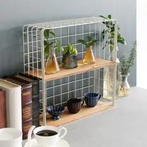 화분인테리어 소품 정리 2단선반 거실 주방 인테리어 벽걸이 선반