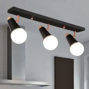 샤샤 3등(일자)직부 LED주방등 (블랙/화이트)/LED 전구포함