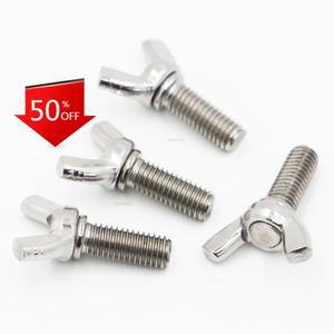 DIN316 304 스테인리스 스틸 A2-70 나비 볼트 엄지 날개 나사 손 조임 클로 M3 M4 M5 M6 M8 M10