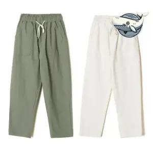 남자캐주얼룩바지 편안한 여름 린넨 팬츠 스트레치 밴딩 바지 두