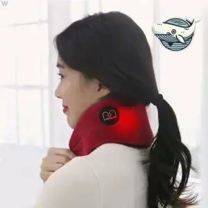 넥워머 온열 기능성 따뜻한 발열 스카프 와인색