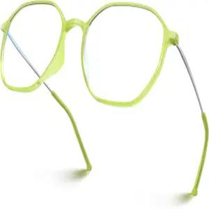 VISOONE 경량 TR90 블루 라이트 차단 안경 프레임과 여성용 및 남성용 눈부심 방지 RANE