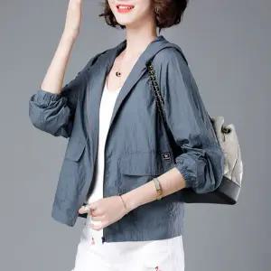 여성 집업 바람막이 루즈핏 후드 자켓 여성 크롭 바람막이 봄바람 아웃도어 가벼운 데일리 초경량 아우터